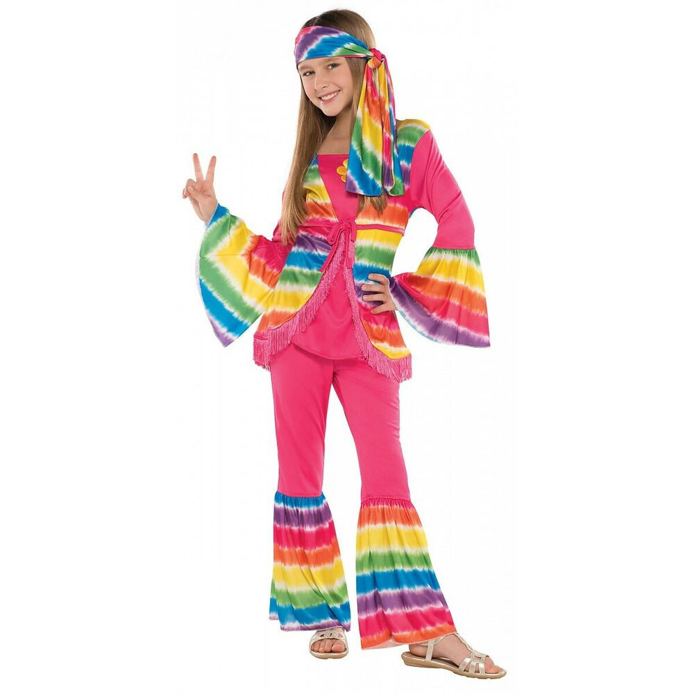 60S Fashion For Kids
 Hippie Girl Costume Kids 60s 70s Halloween Fancy Dress