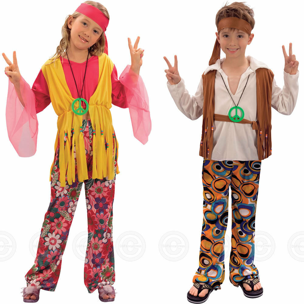 60S Fashion For Kids
 HIPPY GIRLS BOYS KIDS FANCY DRESS COSTUME HIPPIE 60S 70S