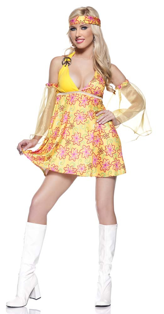 60S Flower Child Fashion
 Adult 60 s Flower Child Costume Candy Apple Costumes