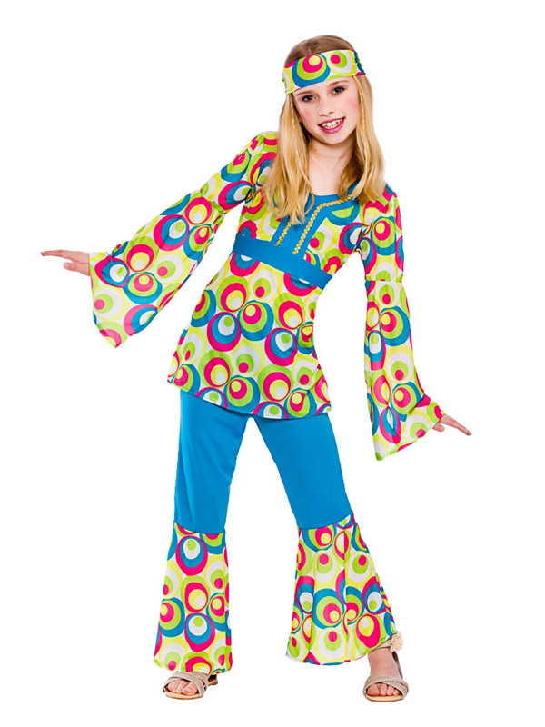 60S Kids Fashion
 Childrens Hippy Girl Fancy Dress Costume 60 s 70 s Hippie
