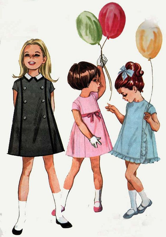 60S Kids Fashion
 1960s McCall s 7994 Cutest Mad Men Era Girl s Five by