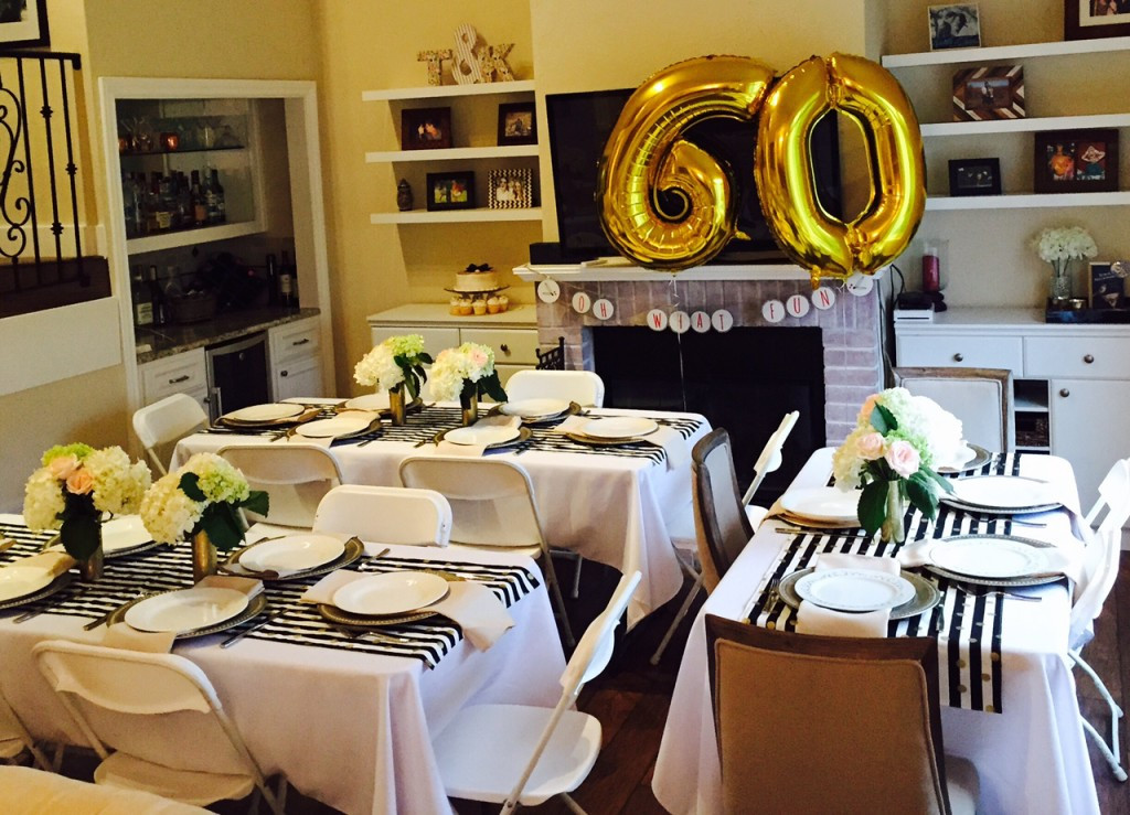 60th Birthday Decor
 Golden Celebration 60th Birthday Party Ideas for Mom