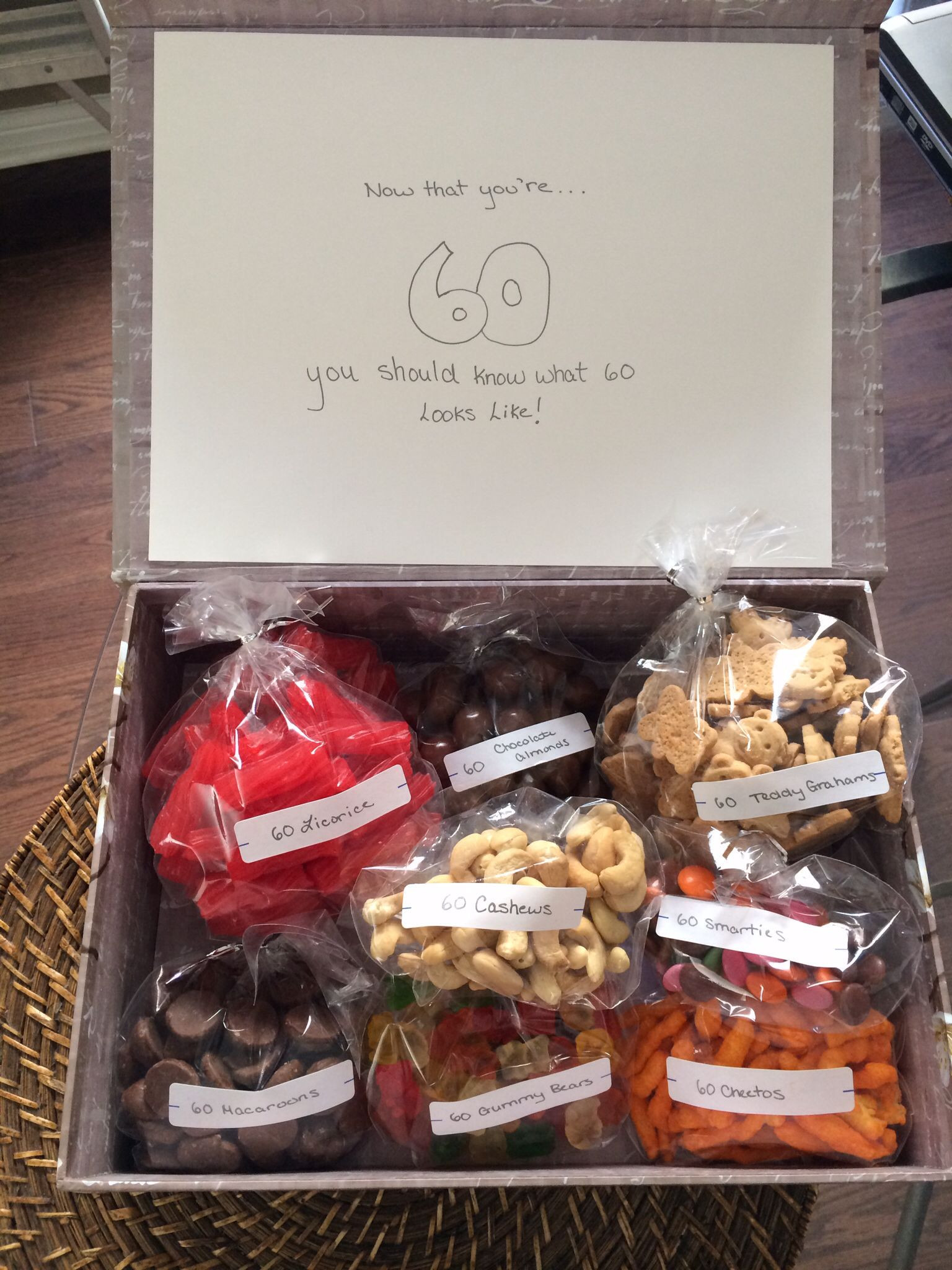 60Th Birthday Gag Gift Ideas
 60th Birthday Treat Box