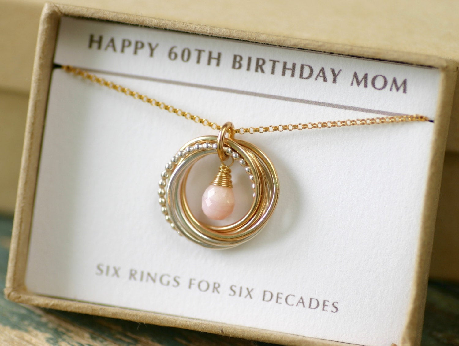 60Th Birthday Gift Ideas For Her
 60th birthday ts for women pink opal necklace gold jewelry