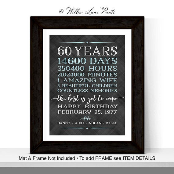 60th Birthday Gift Ideas For Men
 60th birthday ts for men him husband adult birthday t