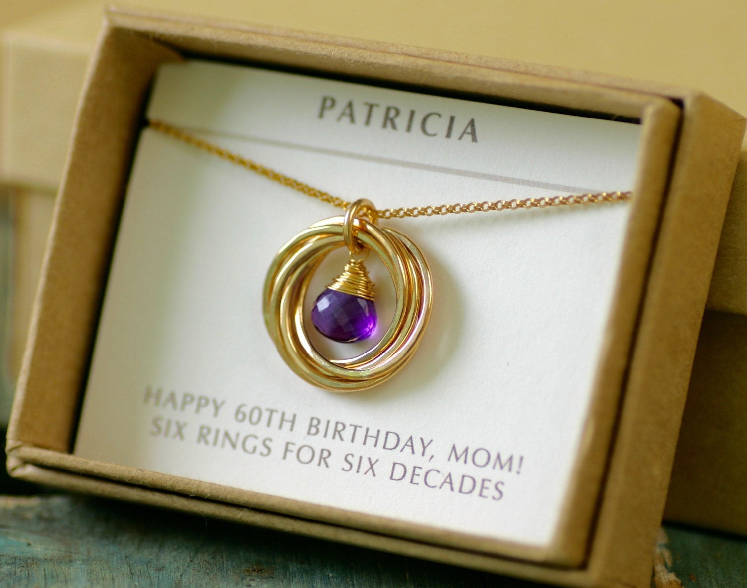 60Th Birthday Gift Ideas For Mom
 60th birthday t for mom necklace amethyst necklace gold