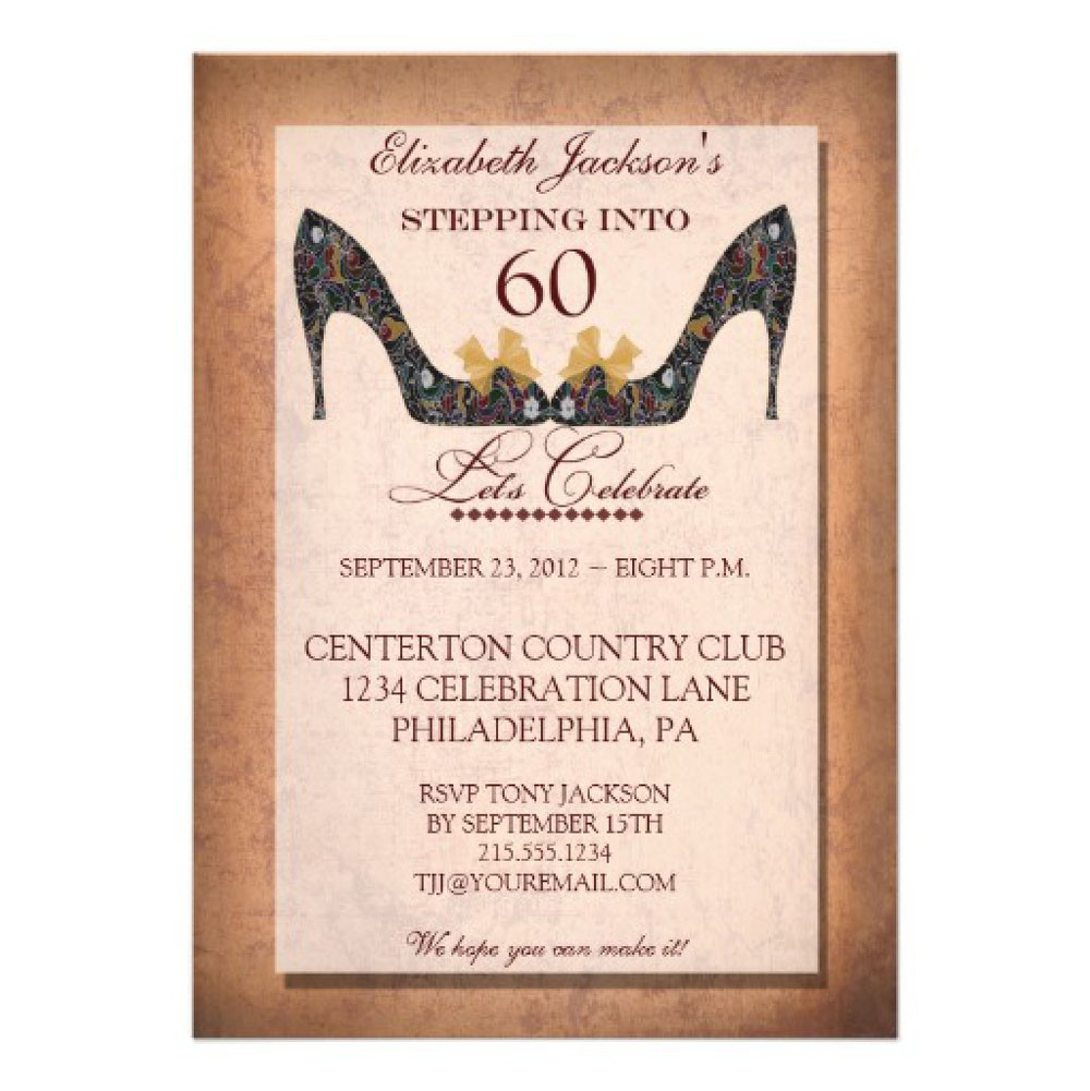 60th Birthday Invitation Wording
 20 Ideas 60th birthday party invitations Card Templates