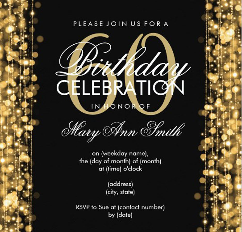 60th Birthday Invitations
 20 Ideas 60th birthday party invitations Card Templates