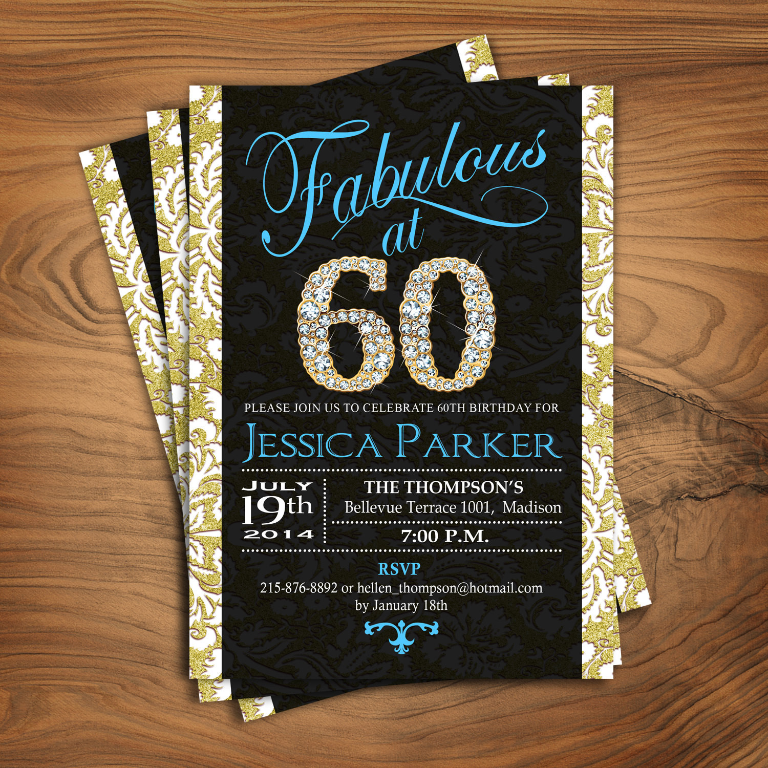 60th Birthday Party Invitations
 60th Birthday Party Invitation For Women 50th 70th