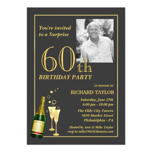 60th Birthday Party Invitations
 Customized 60th Birthday Party Invitations 5" X 7