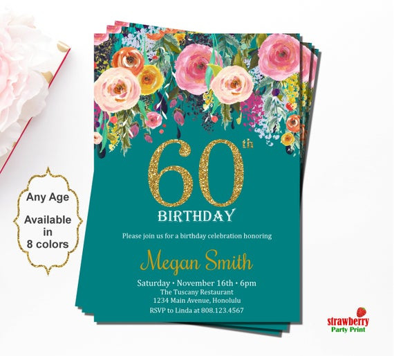 60th Birthday Party Invitations
 60th Birthday Invitations Surprise 60th Birthday Invitations