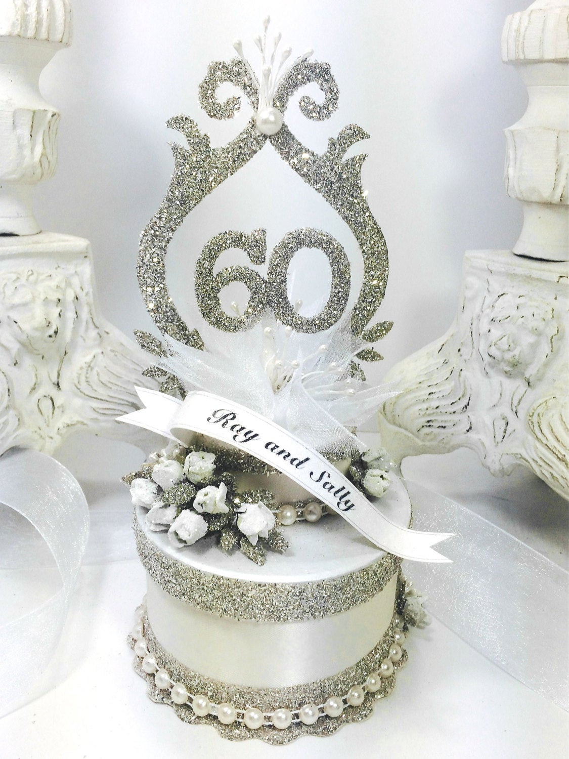 60th Wedding Anniversary Cake
 60th Wedding Anniversary Cake Topper Keepsake Box