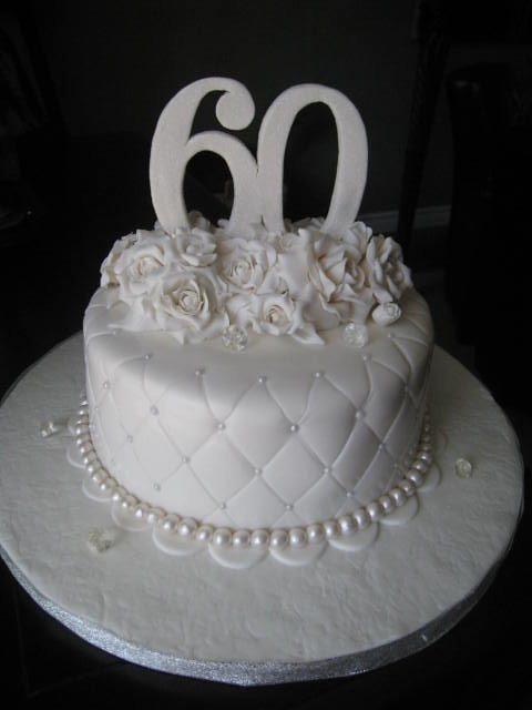 60th Wedding Anniversary Cake
 60th Anniversary cake