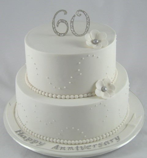 60th Wedding Anniversary Cake
 60th Diamond Wedding Anniversary Cake Decoration Idea