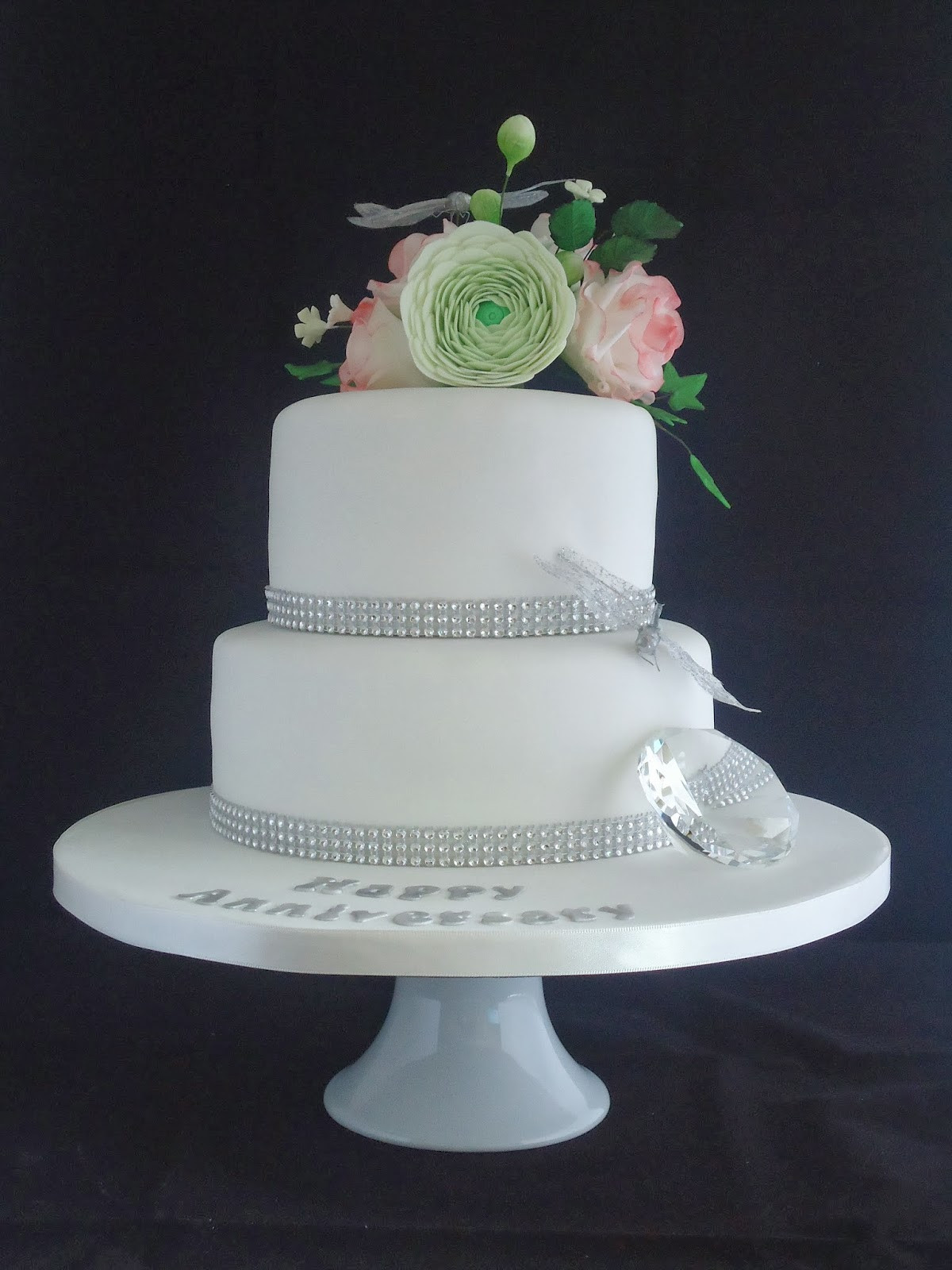 60th Wedding Anniversary Cake
 The Lavender Cakes 60th Wedding Anniversary