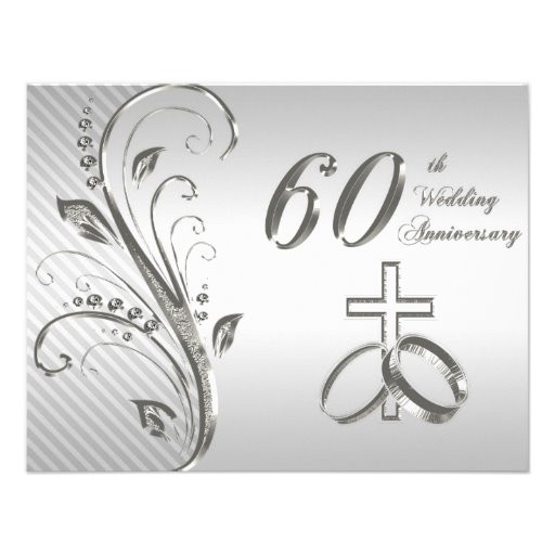 60th Wedding Anniversary Colors
 60th Wedding Anniversary Invitation Card 11 Cm X 14 Cm