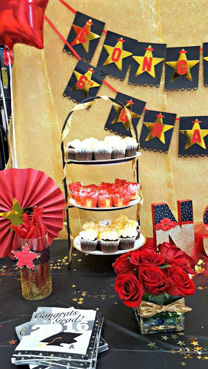 6Th Grade Graduation Party Ideas
 Red carpet themed graduation party food and decoration