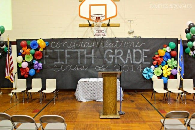 6Th Grade Graduation Party Ideas
 Dimples and Tangles 5TH GRADE GRADUATION SCHOOL GYM