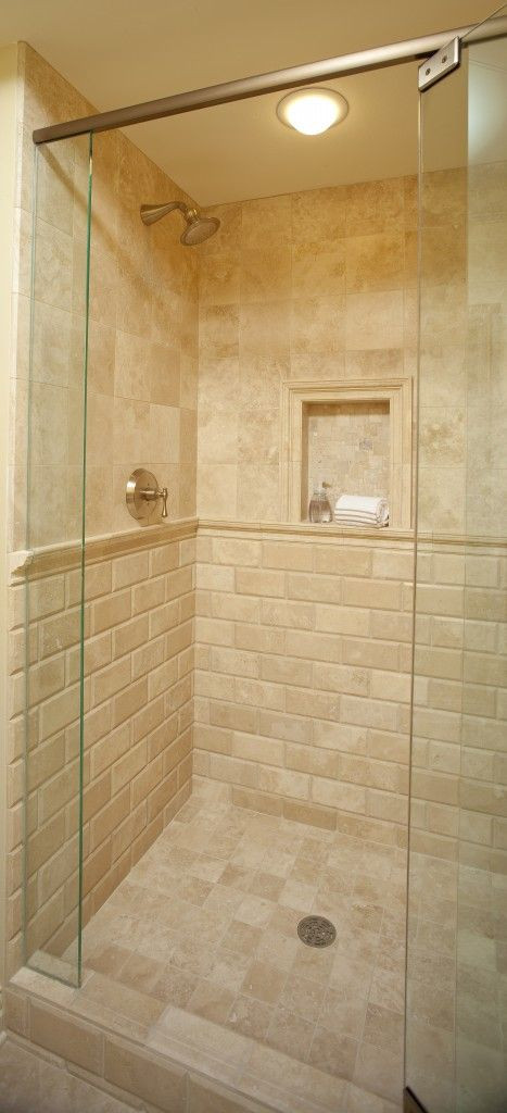 6X6 Tile Bathroom Floor
 Ivory Tiled Shower in 2019