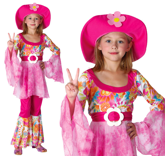 70'S Fashion For Kids/Boys
 Childrens Hippy Girl Fancy Dress Costume 60 S 70 S Hippie