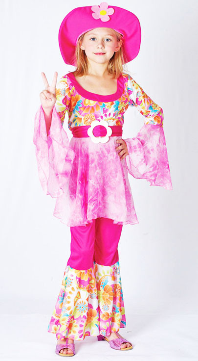70'S Fashion For Kids/Girls
 Childrens Girl Boy Hippy Fancy Dress Costume 60 s 70 s