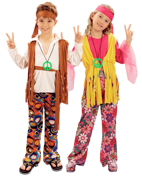 70S Dress Up Ideas For Kids
 Hippy Kids Boys or Girls Costume 1960s Hippie 60s 70s