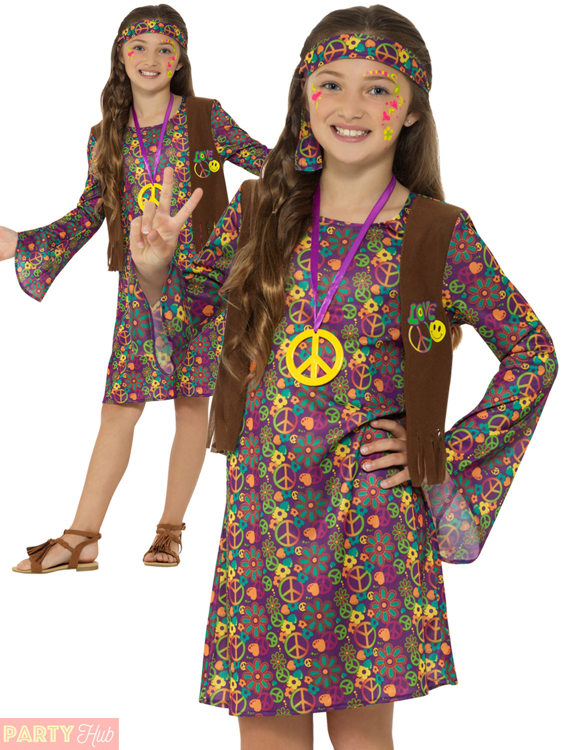 70S Fashion For Kids
 Girls 60s 70s Hippie Costume Childs Hippy Fancy Dress Kids