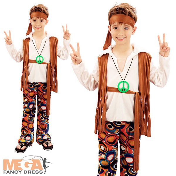 70S Fashion For Kids
 Hippy Boy Costume Groovy 1960s Hippie Child Kids 60s 70s
