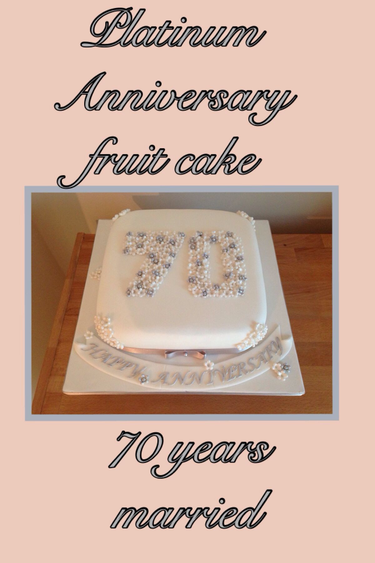 70Th Anniversary Gift Ideas
 70th platinum anniversary cake