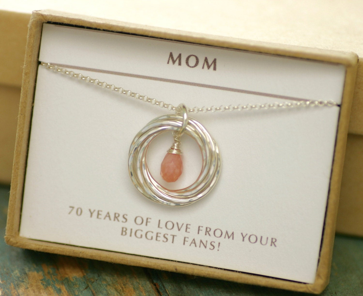 70Th Birthday Gift Ideas For Her
 70th birthday t idea pink opal necklace for grandma t