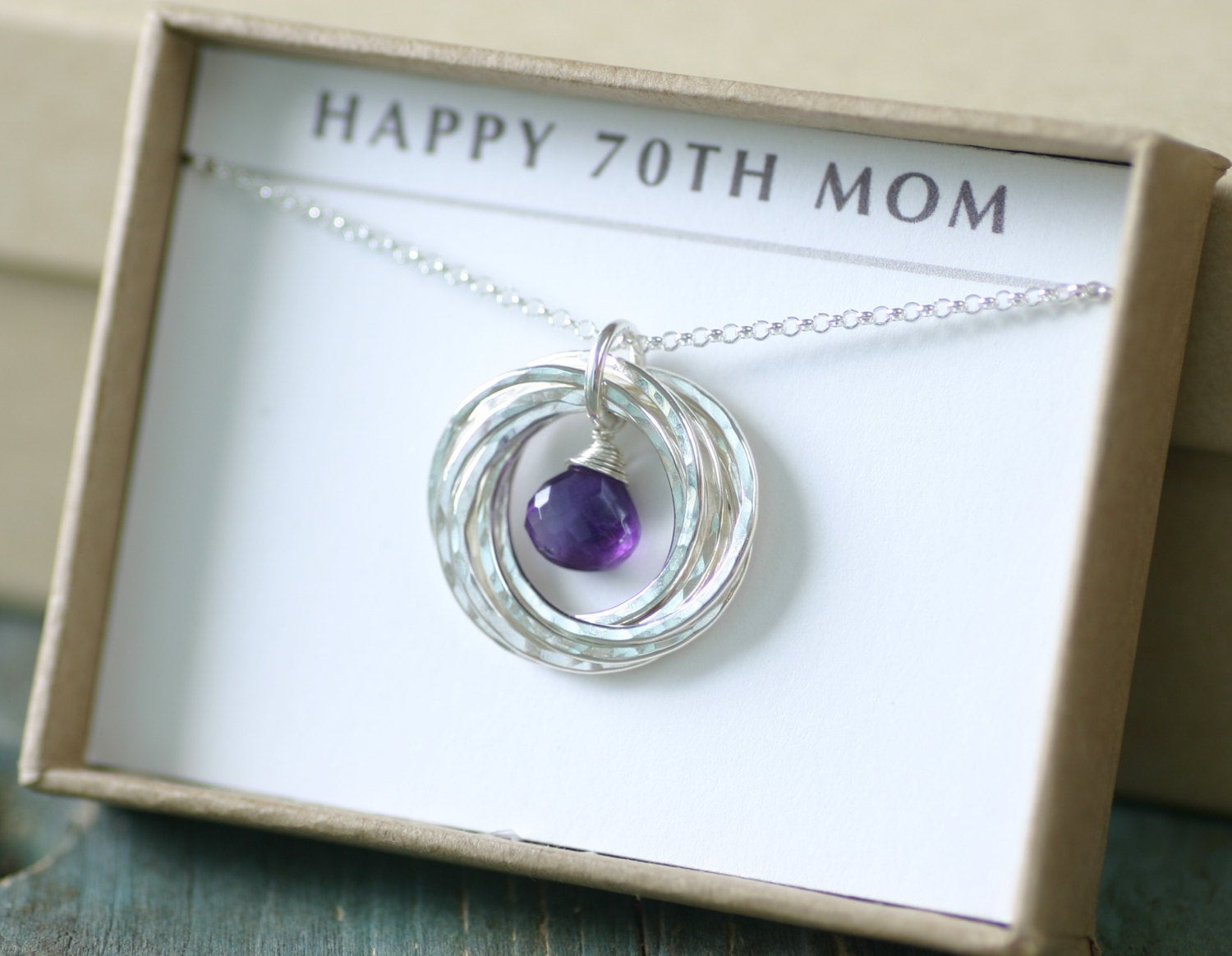 70Th Birthday Gift Ideas For Her
 70th birthday t for mother necklace amethyst February