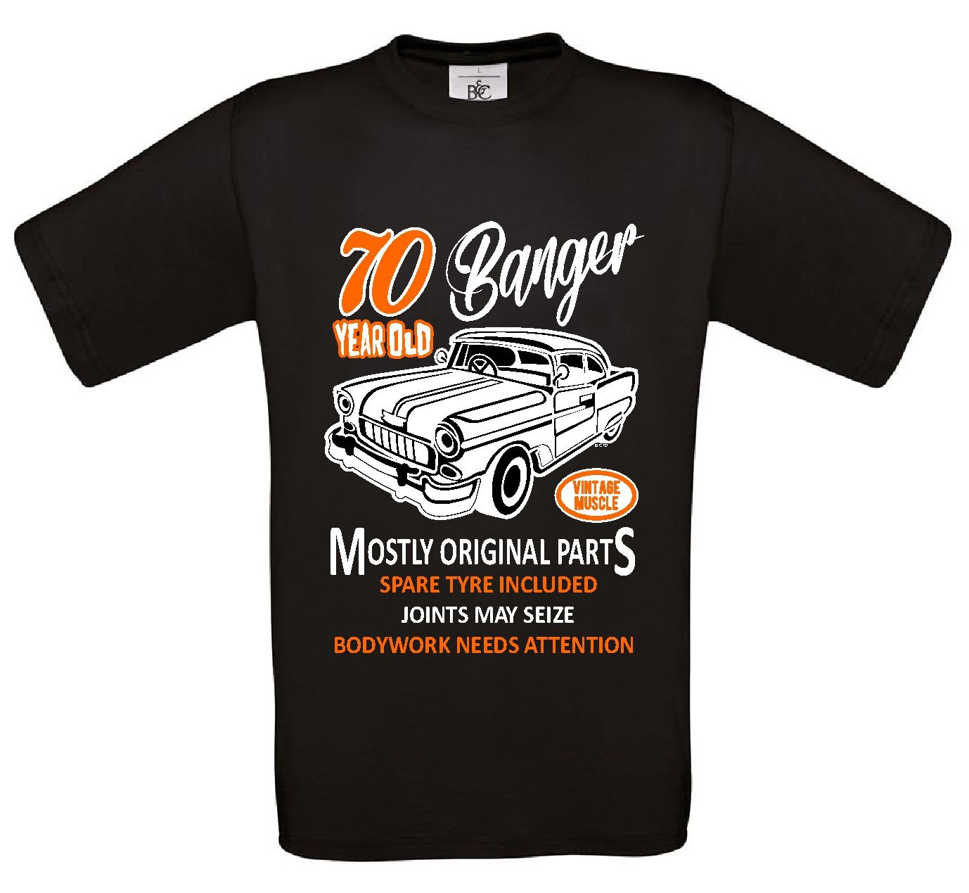 70Th Birthday Gift Ideas For Men
 Premium Funny 70 Year Old Banger Classic Car Motif For