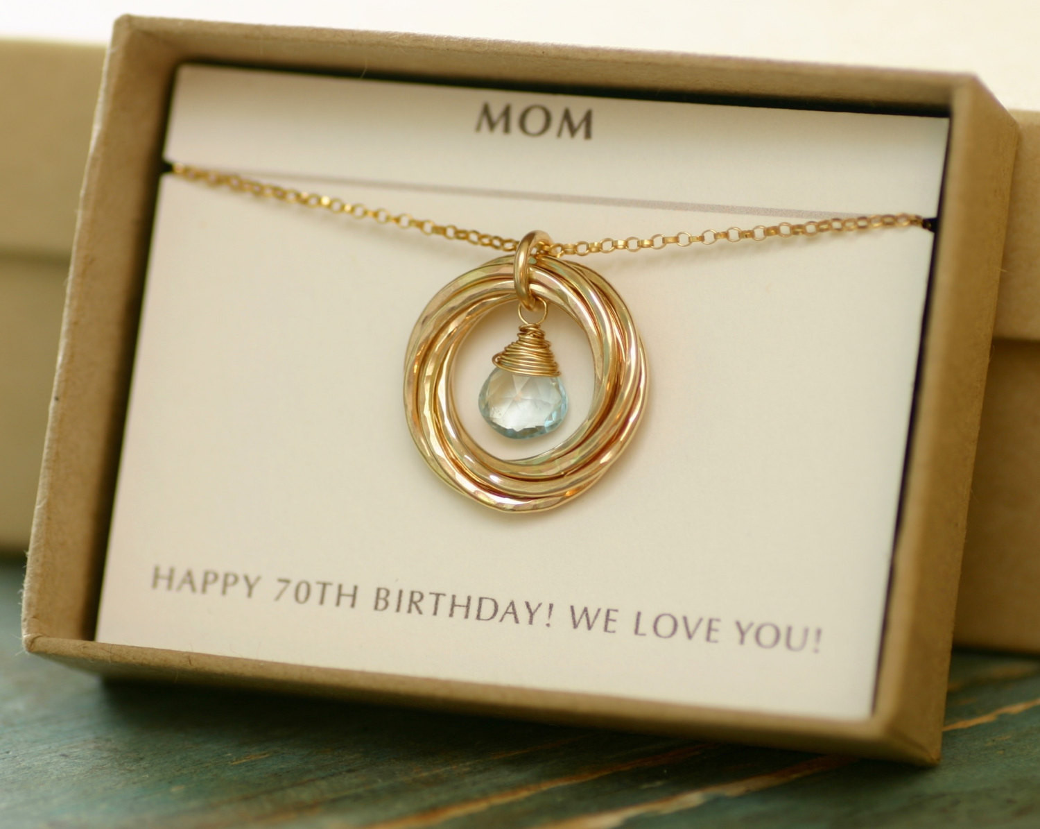 70Th Birthday Gift Ideas For Mom
 70th birthday t for mom jewelry for grandma t blue