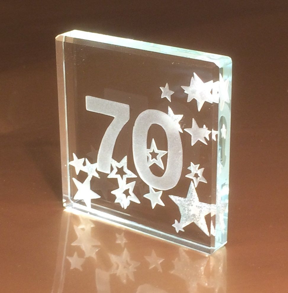 70Th Birthday Gift Ideas
 Happy 70th Birthday Gift Ideas Spaceform Glass Keepsake