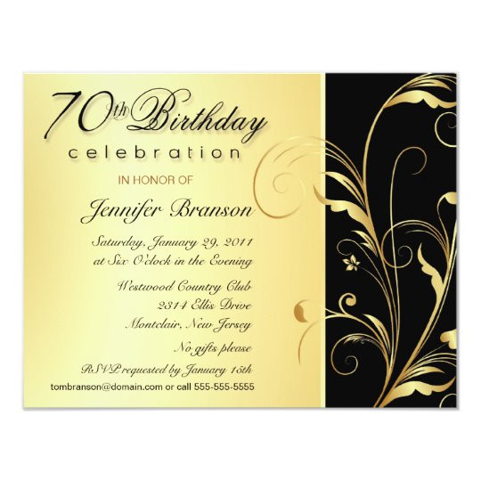 70th Birthday Invitation Wording
 70th Birthday Surprise Party Invitations
