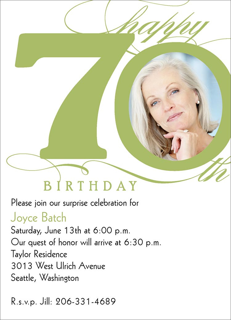 70th Birthday Invitations
 70th Milestone Birthday Birthday Invitations from