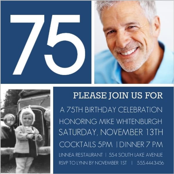 75th Birthday Invitations
 75th Birthday Invitations 50 Gorgeous 75th Party Invites