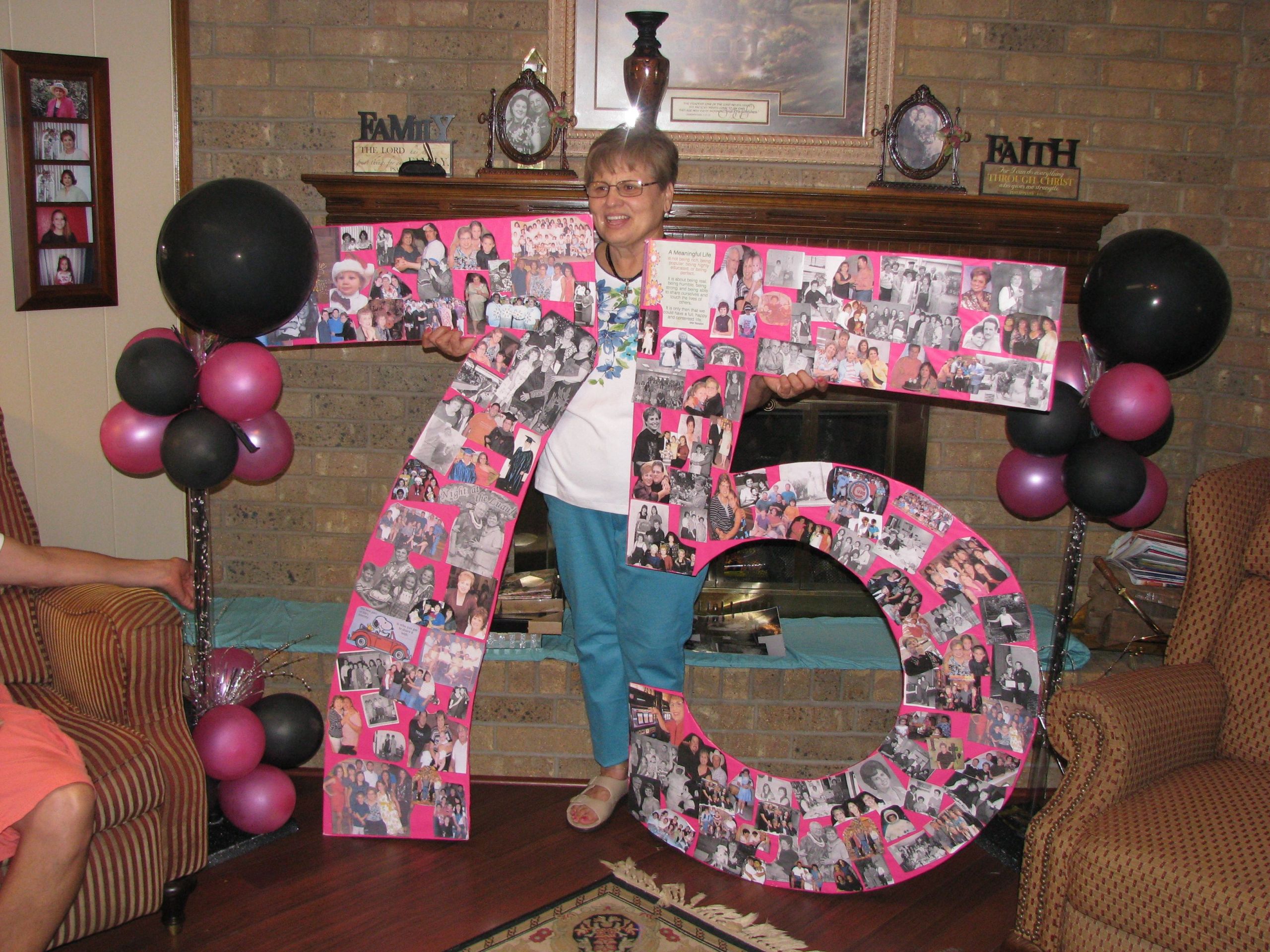 75th Birthday Party Ideas
 Poster board for mother s 75th Birthday Party worked out
