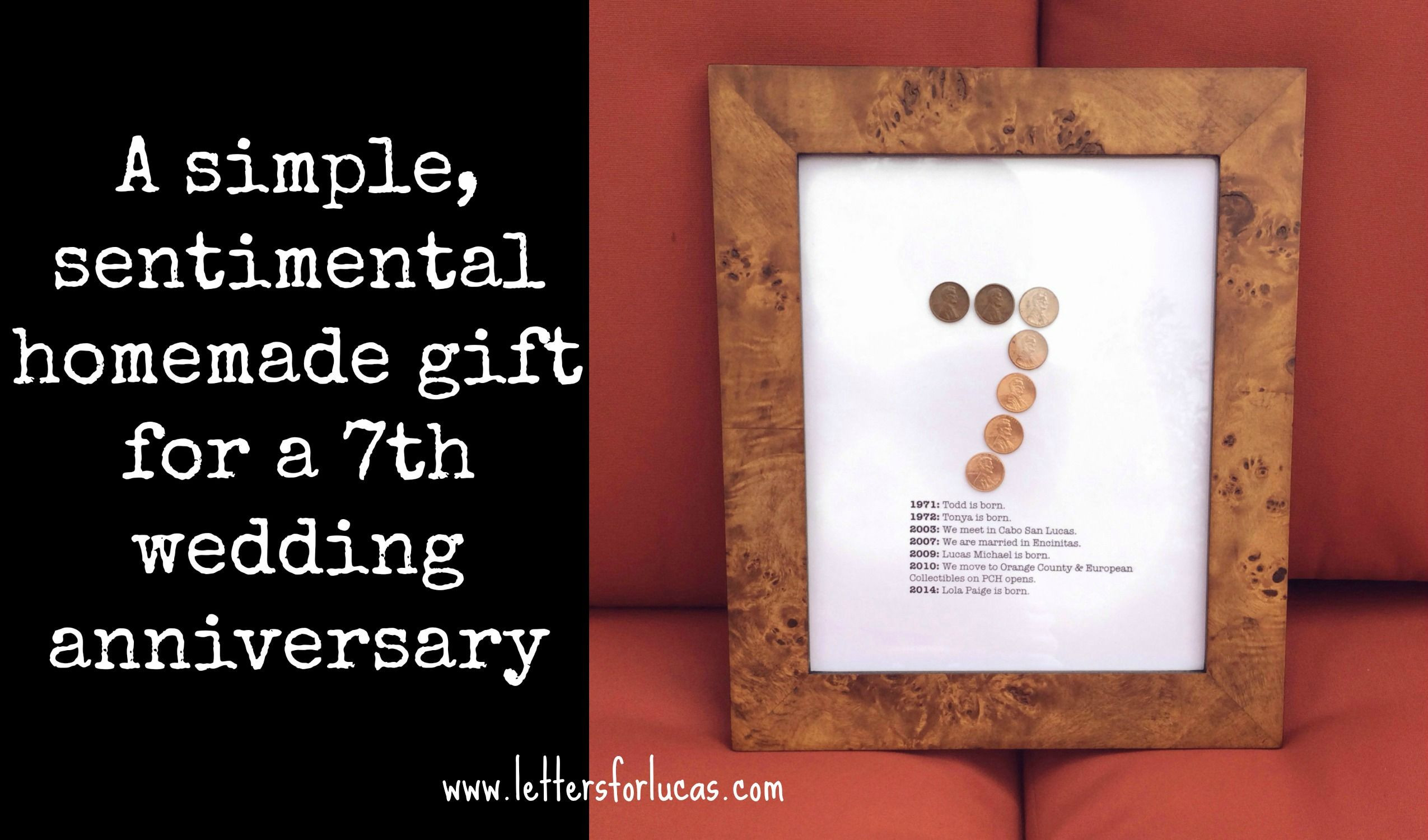 7Th Anniversary Gift Ideas For Him
 A simple t idea for your 7th wedding anniversary