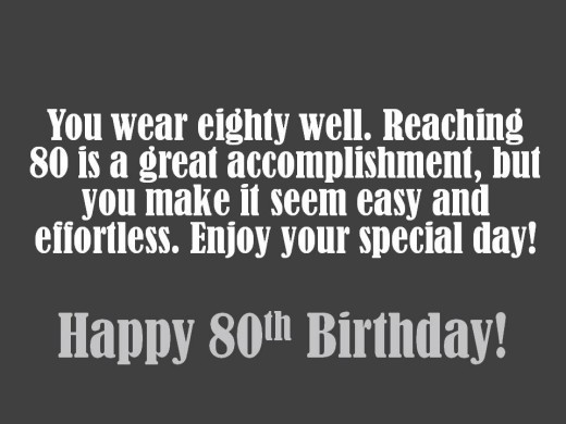 80 Years Old Birthday Quotes
 80th Birthday Wishes What to Write in an 80th Birthday Card