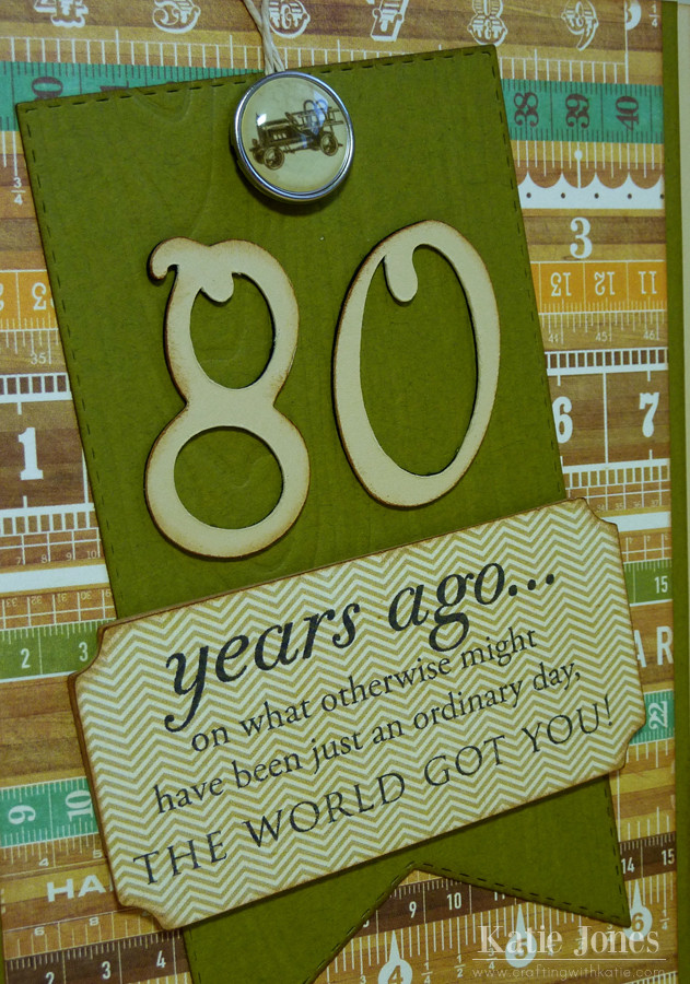 80 Years Old Birthday Quotes
 crafting with katie 80th Birthday Card