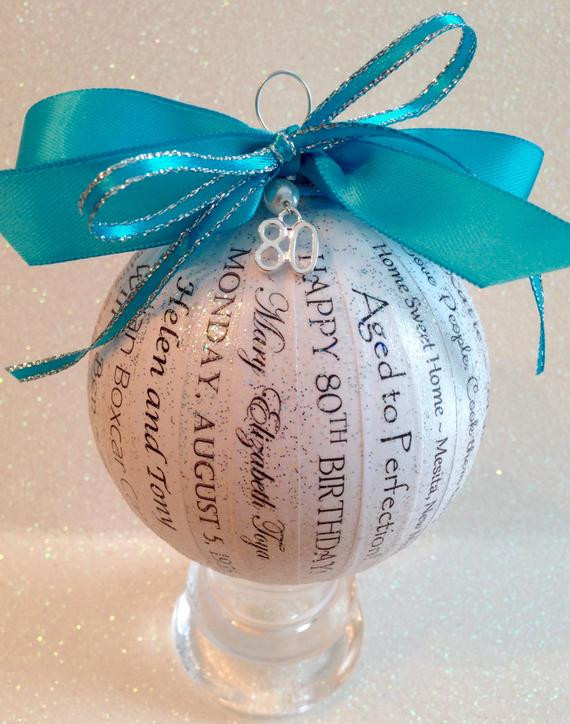 80th Birthday Gift
 80th Birthday Gift Handmade Personalized by