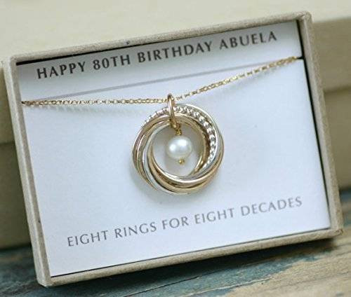 80Th Birthday Gift Ideas For Grandma
 Amazon 80th birthday t for grandma pearl necklace