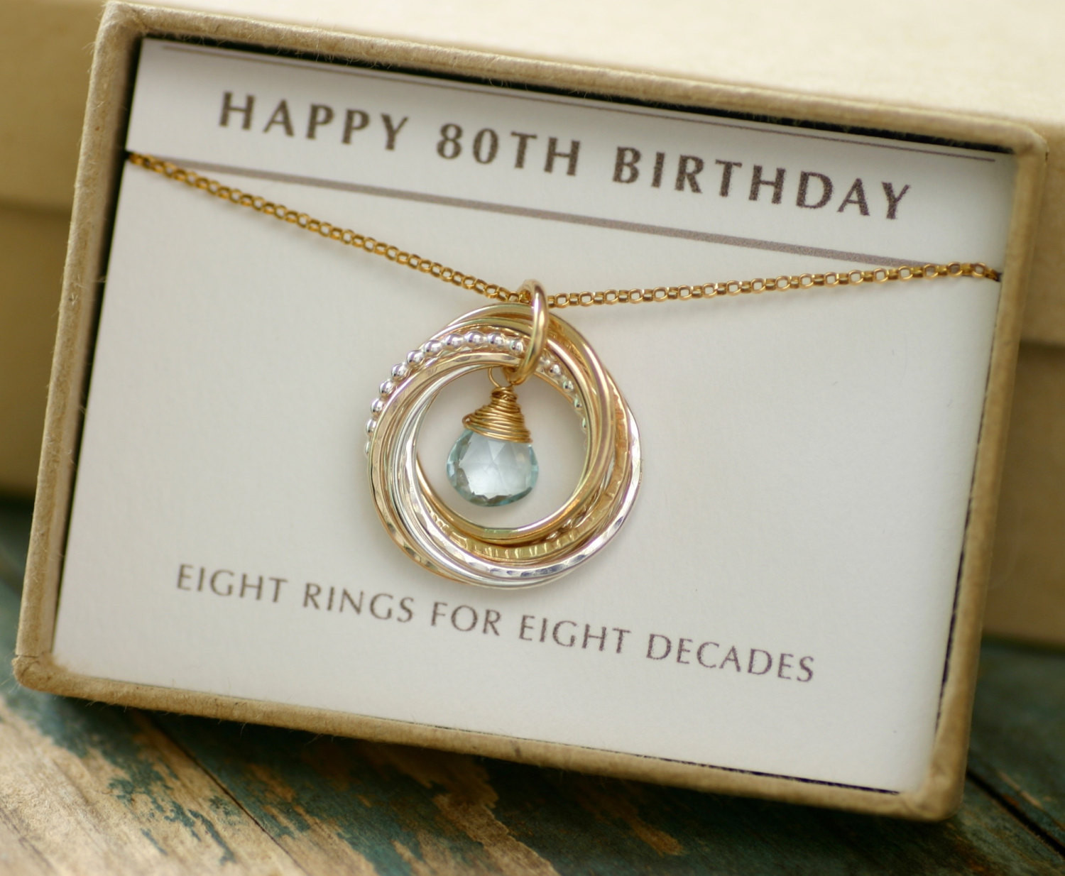 80th Birthday Gift
 80th birthday t for mother December birthstone jewelry for