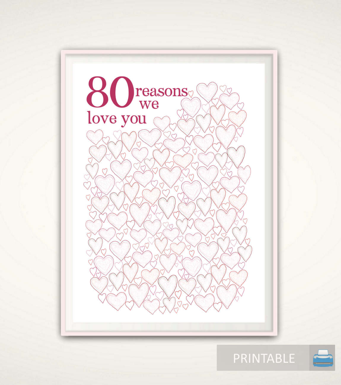 80th Birthday Gift
 80th Birthday Gift 80th Birthday Poster Sign PRINTABLE
