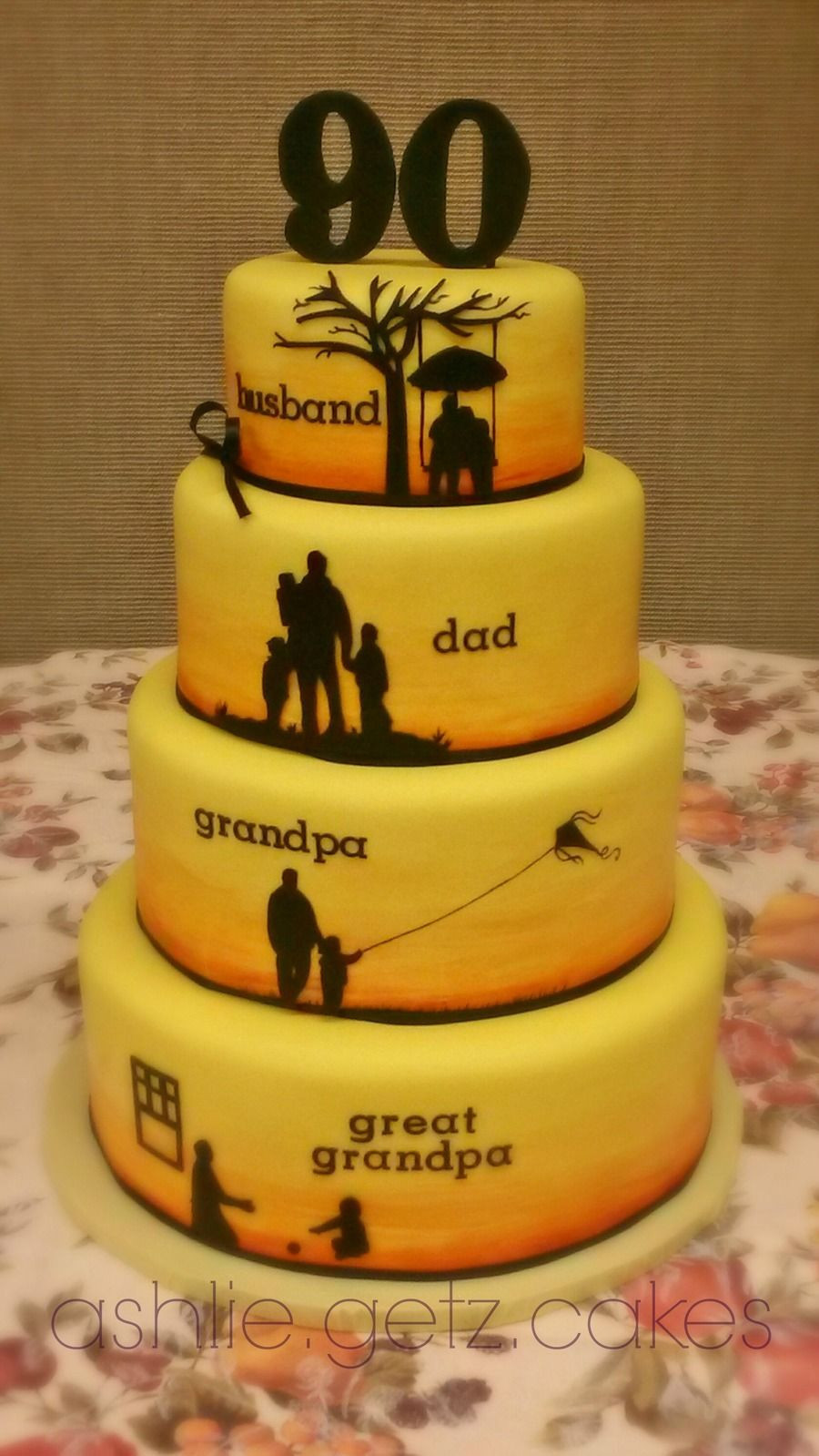 80Th Birthday Party Ideas For Grandpa
 90th Birthday cake