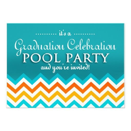 8Th Grade Graduation Pool Party Ideas
 Blue Graduation Pool Party Invitations Zazzle