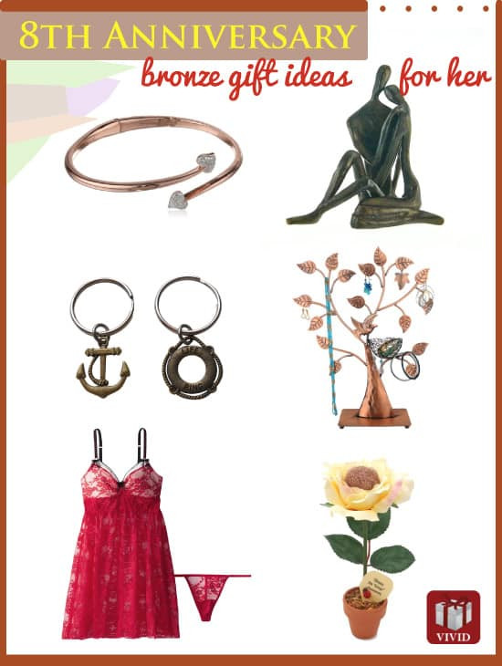 8th Wedding Anniversary Gift Ideas For Her
 Bronze Anniversary Gift Ideas for Her Vivid s