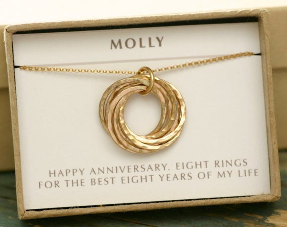 8th Wedding Anniversary Gift Ideas For Her
 8th anniversary t for wife 8 year anniversary necklace for
