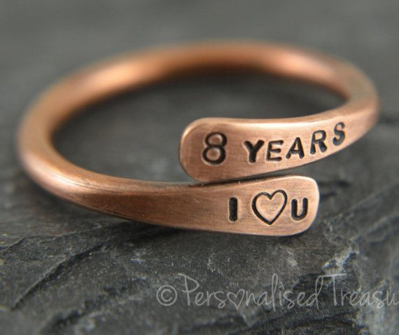 8th Wedding Anniversary Gift Ideas For Her
 Bronze Ring Bronze anniversary 8th anniversary t